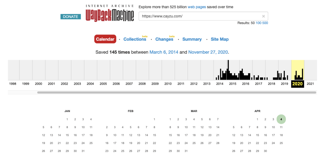 cayzu-wayback-machine Wisernotify domain activity history