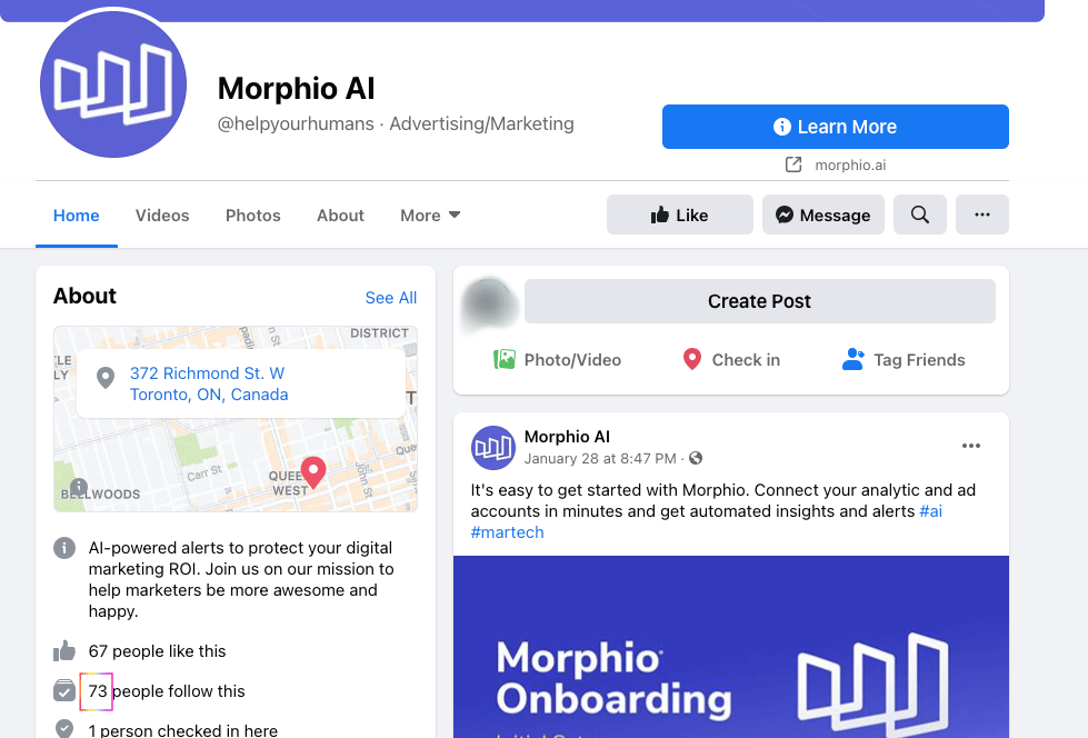 morphio-FB wisernotify fb page