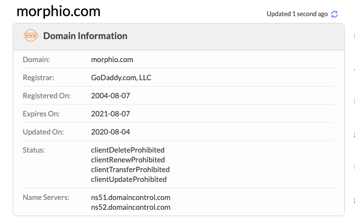 morphio-domain Wisernotify whois
