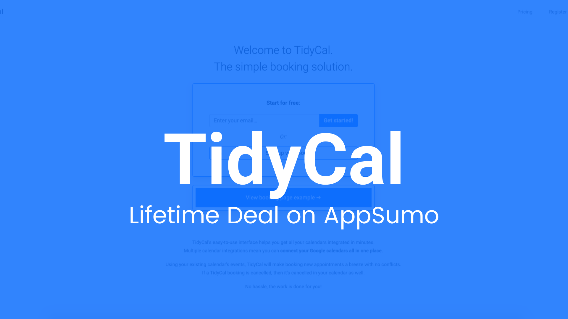 TidyCal: Scheduling Made Easy
