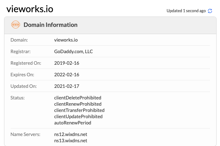 vieworks-domain-info Wisernotify whois