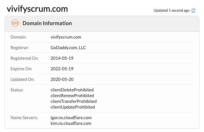 vivify-domain-info Wisernotify whois