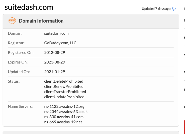 SuiteDash Domain Info SuiteDash Domain Info