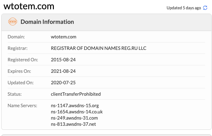 webtotem-domain Wisernotify whois