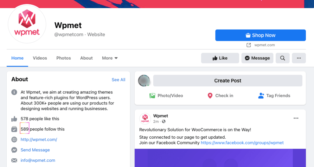 wpsocial-fb wisernotify fb page