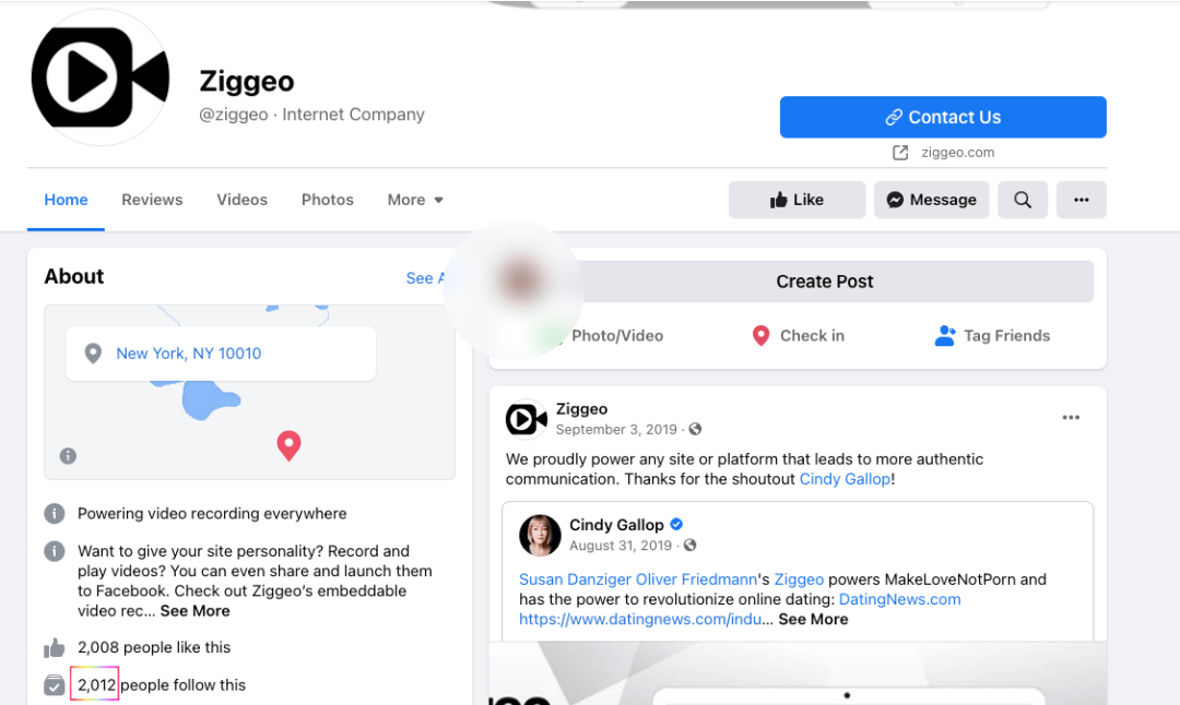 ziggeo-fb wisernotify fb page