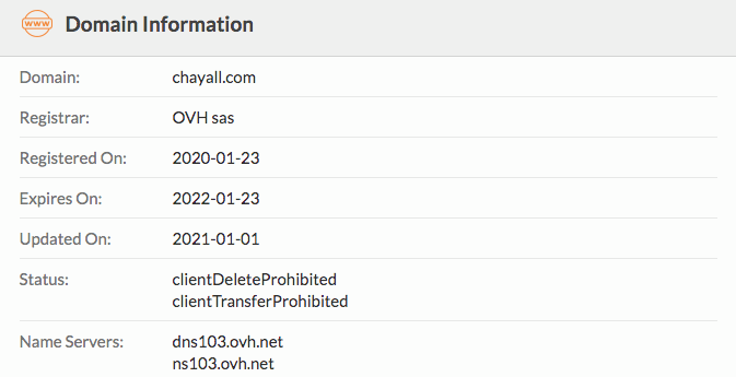 chayall domain information chayall domain information