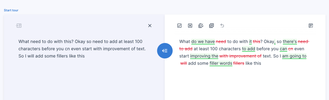 Instatext fixing grammr and rewriting your sentences like Grammarly and Wordtune