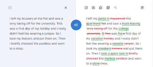Instatext suggests corrections based on you English preference Instatext suggests corrections based on you English preference