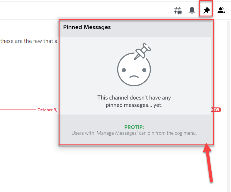 Pinned messages on Discord Pinned messages on Discord
