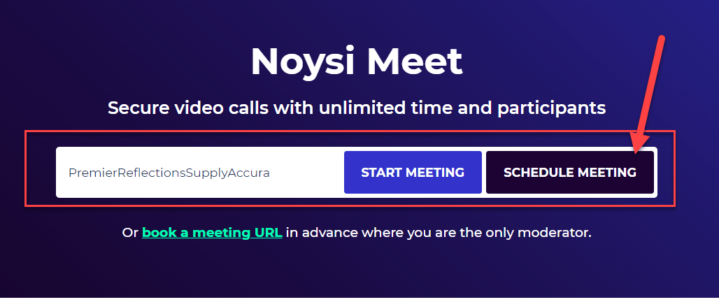 Scheduling a meeting on Noysi