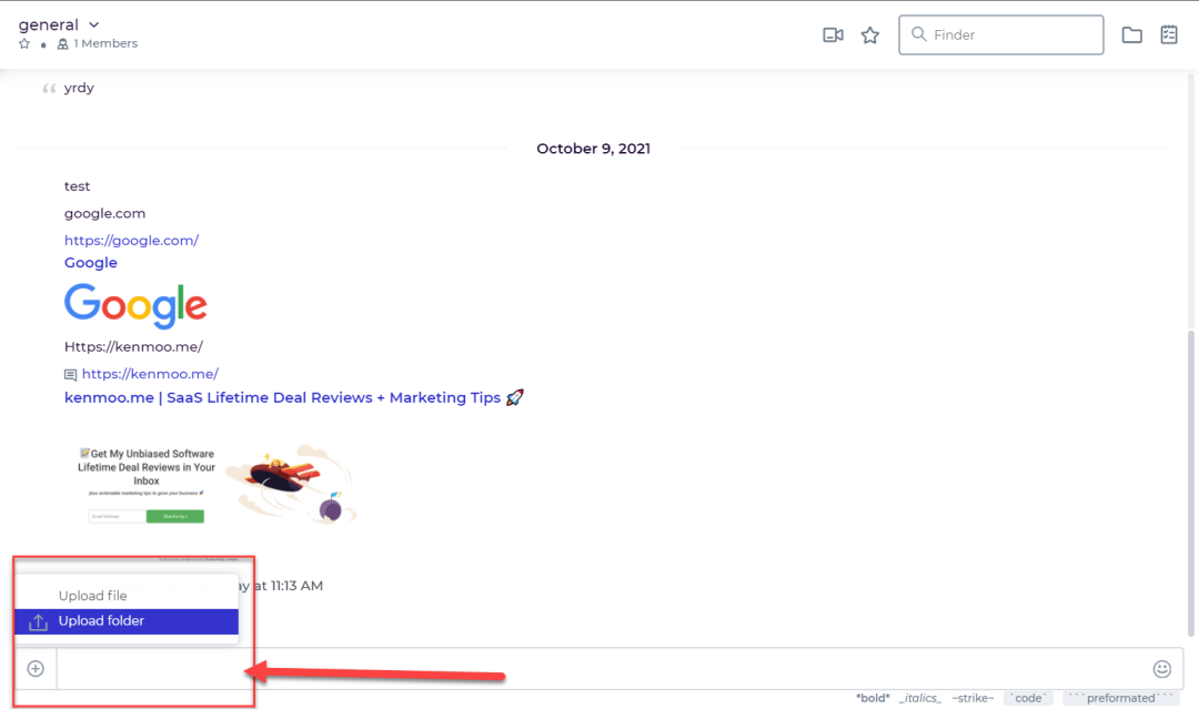 Upload folder or file on Noysi Upload folder or file on Noysi