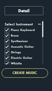 List of instruments in Soundraw
