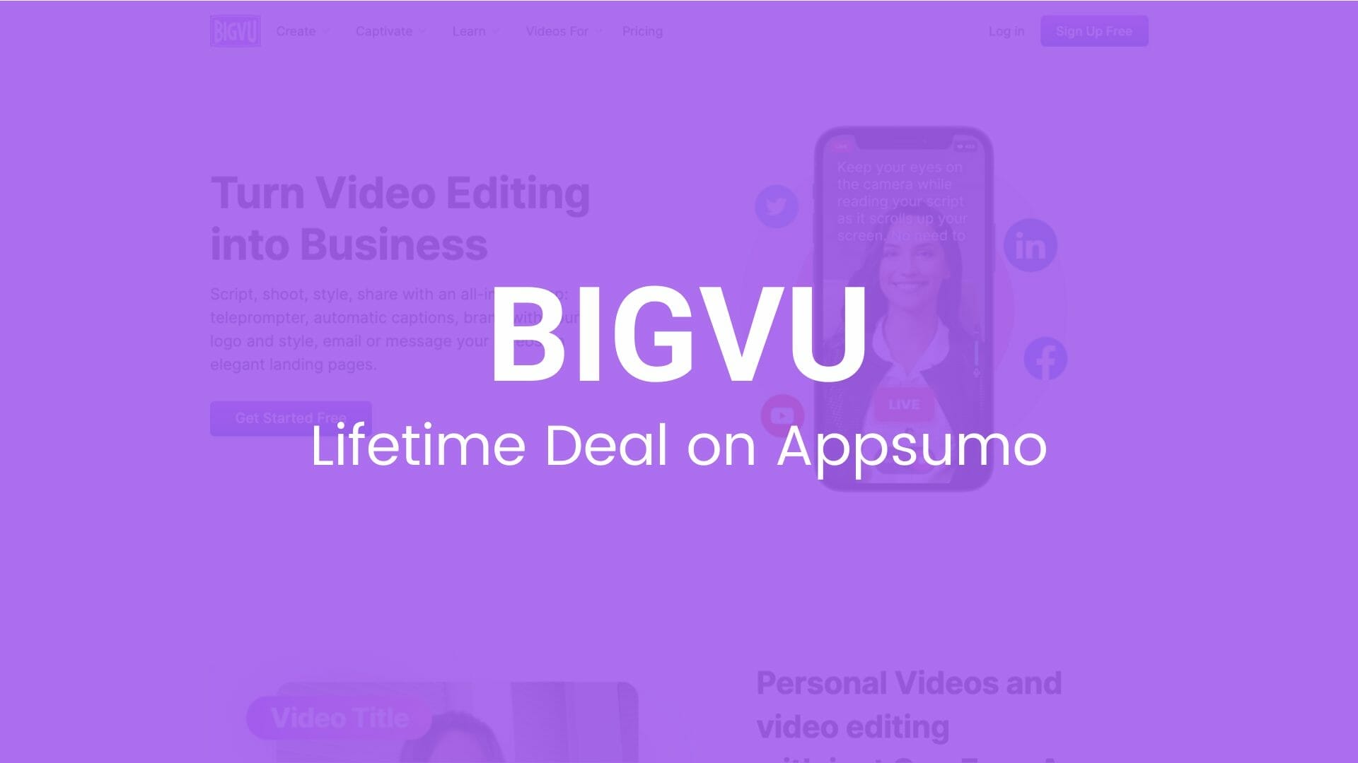 BIGVU: An All-in-One Video Studio Tool For Producing Professional Content
