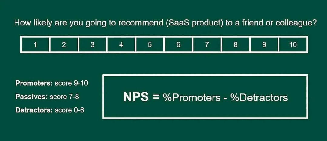 Net promoter score survey and calculation