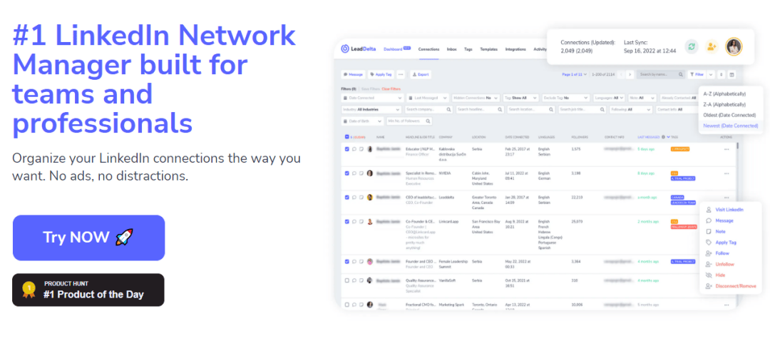 LeadDelta Home page LeadDelta Home page