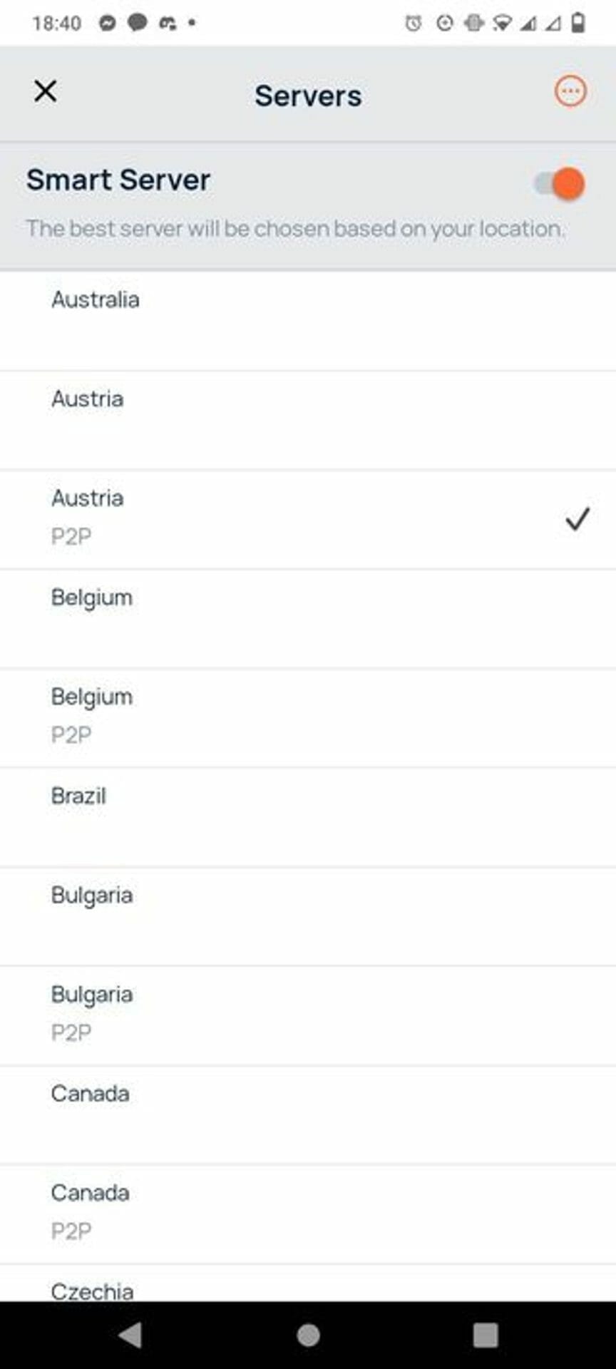Choice of servers on Goose VPN Choice of servers on Goose VPN